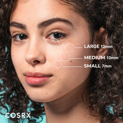 COSRX patch applied on skin shows easy, mess-free use.