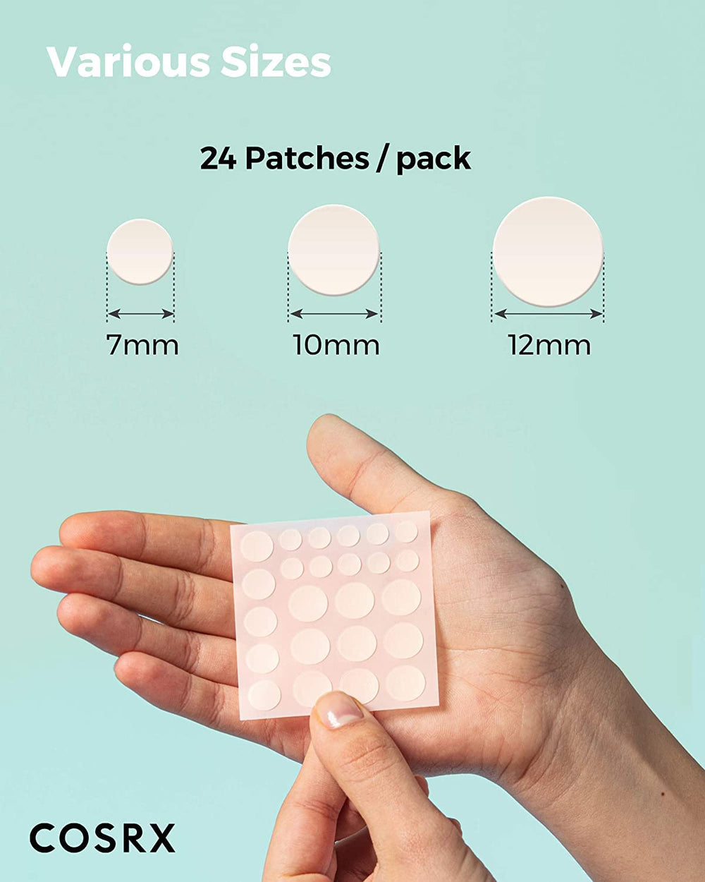 COSRX large patch covering a bigger zit with secure adhesion