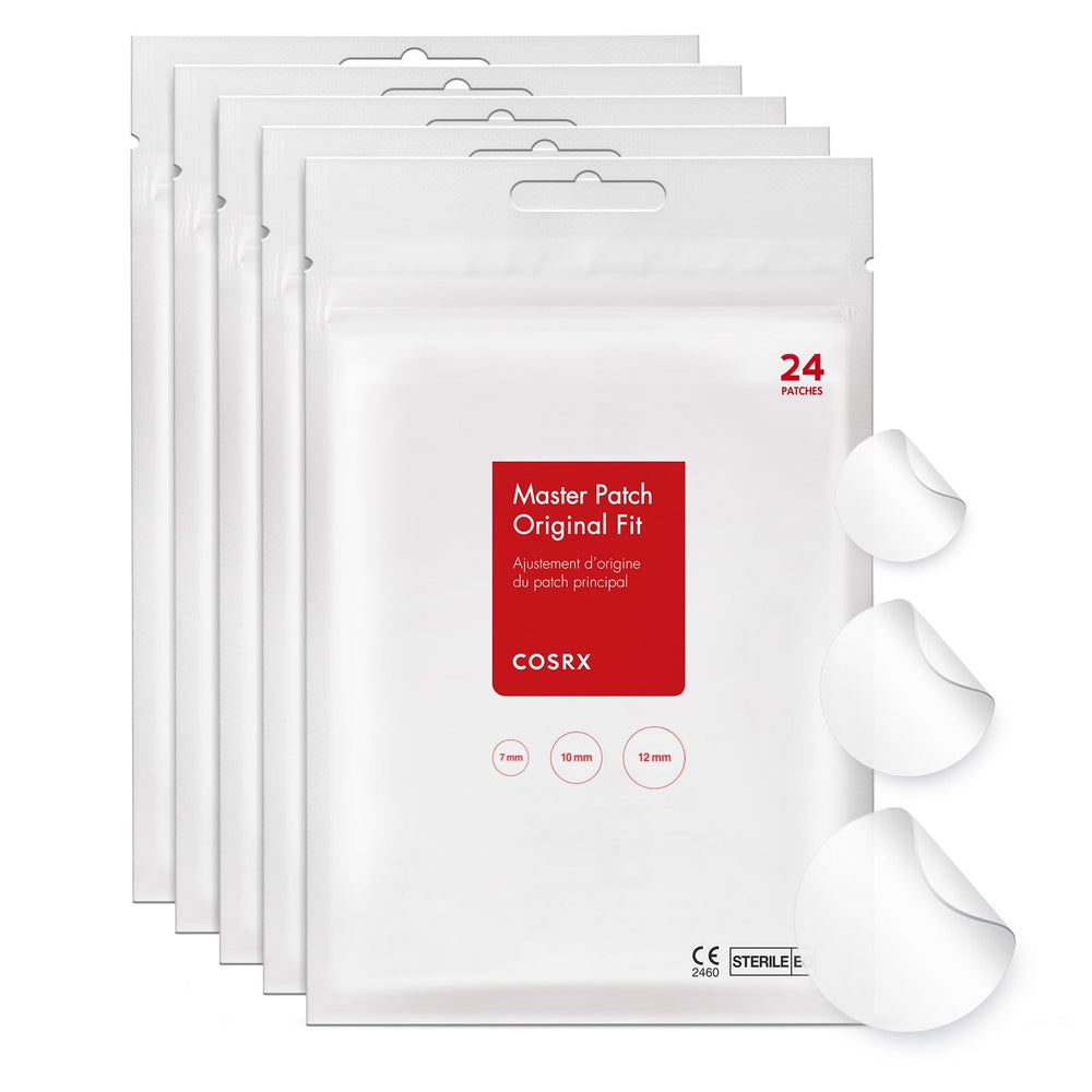 COSRX Acne Pimple Patch original three-size pack ready for quick spot care.