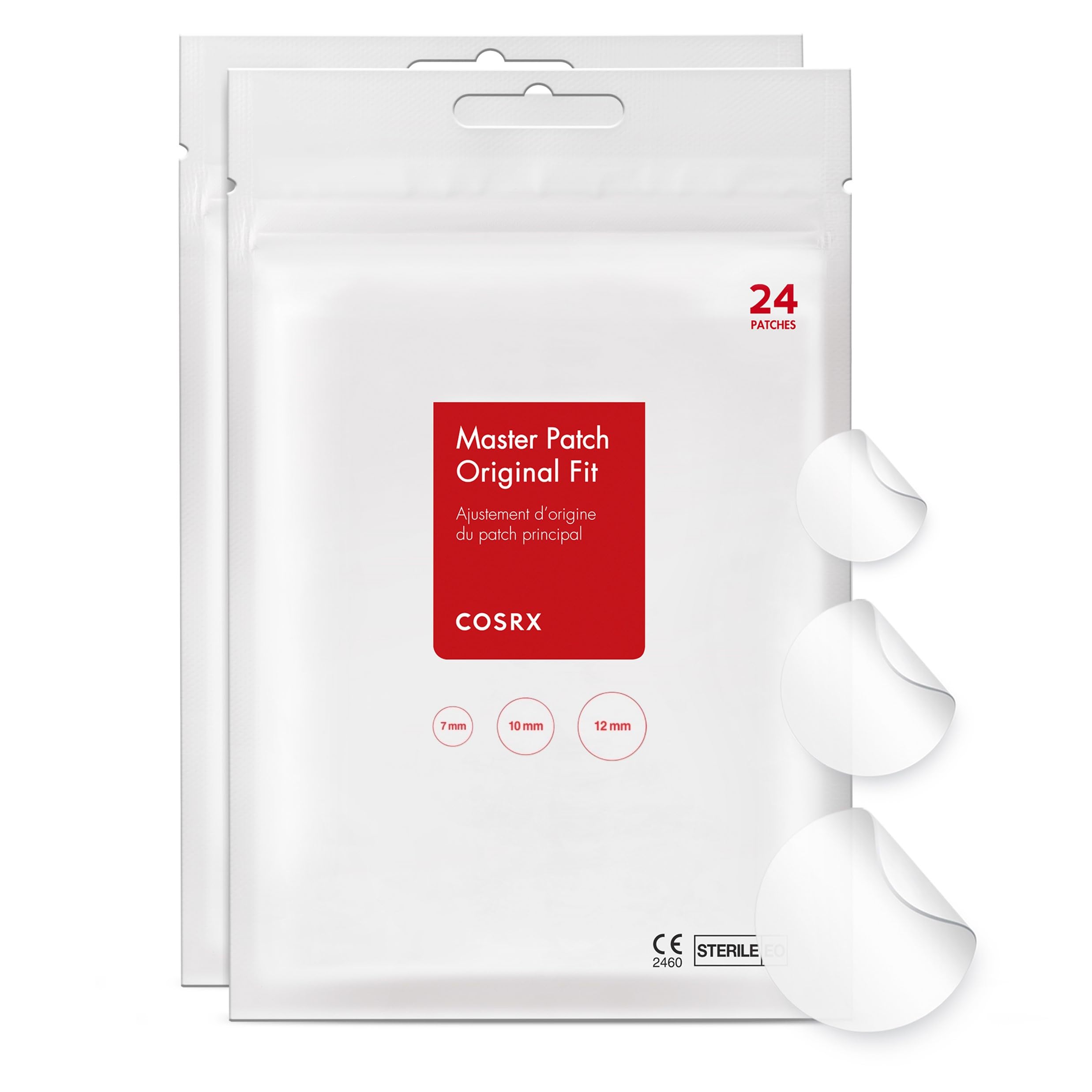 COSRX Acne Pimple Patch three-size pack for versatile blemish coverage.