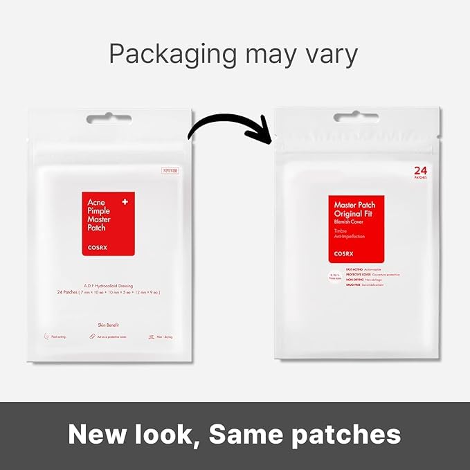 COSRX patch dots on skin demonstrate targeted blemish care.