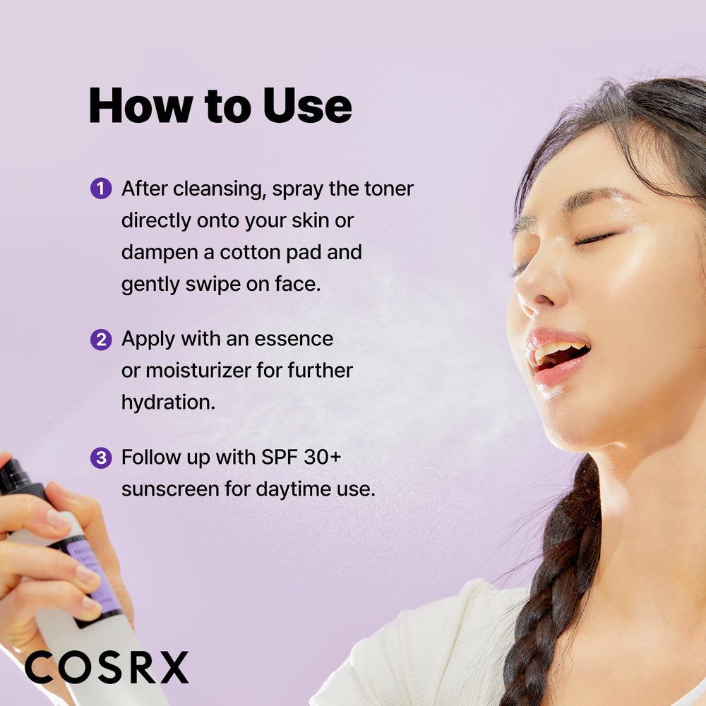COSRX AHA/BHA Treatment Toner texture improving with mild exfoliation