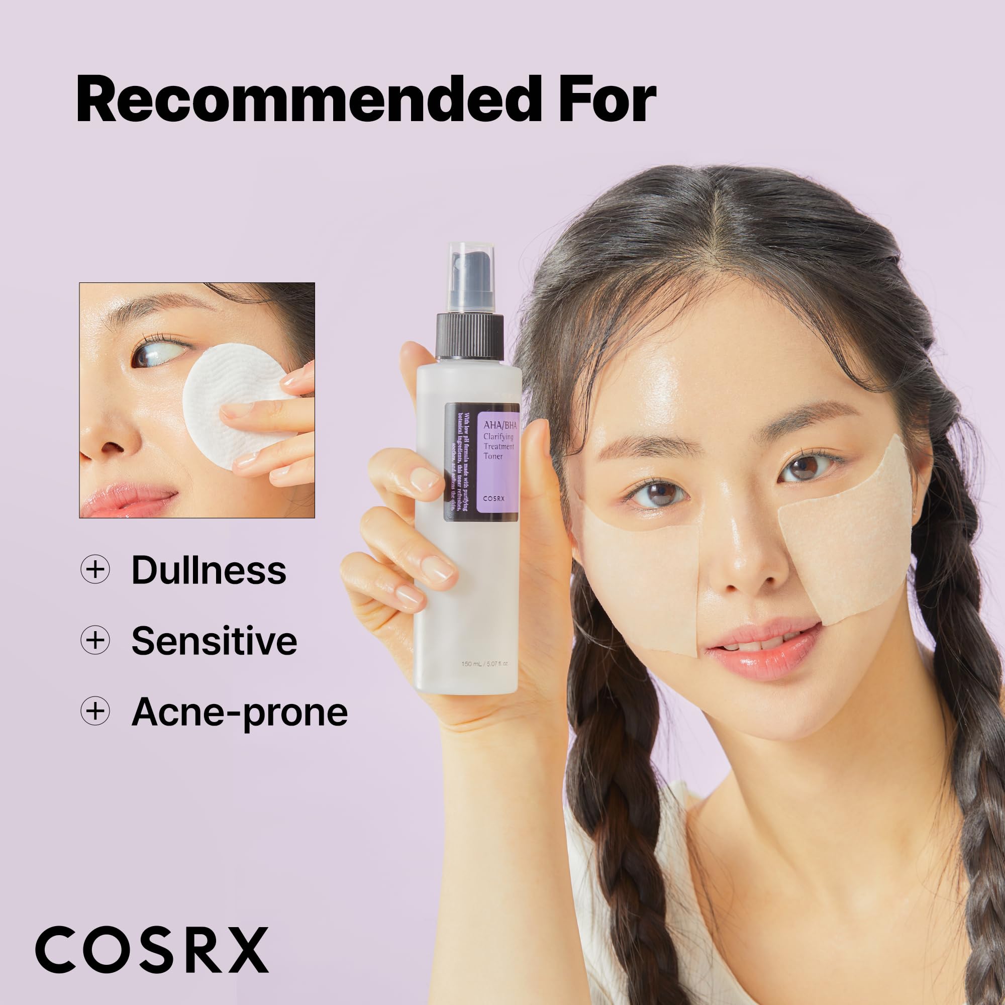 COSRX AHA/BHA Treatment Toner willow bark water for calm hydration
