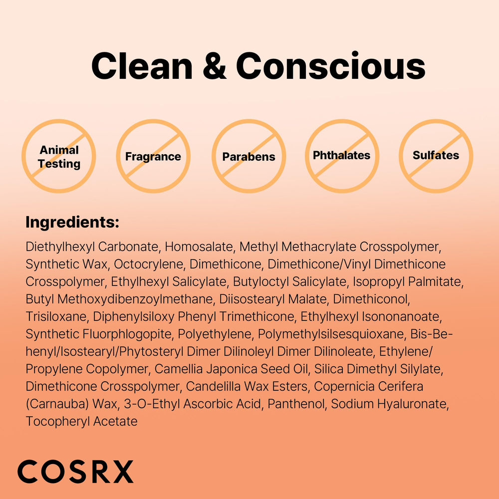 COSRX Airy-Light sunscreen stick in use avoids residue after sun exposure.