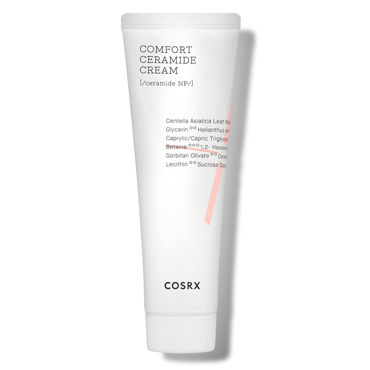 COSRX Balancium Comfort Ceramide Cream bottle with pump for easy hydration application.
