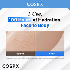 CosRX Barrier Moisturizing Cream texture swatch reveals rich, non-greasy hydration.