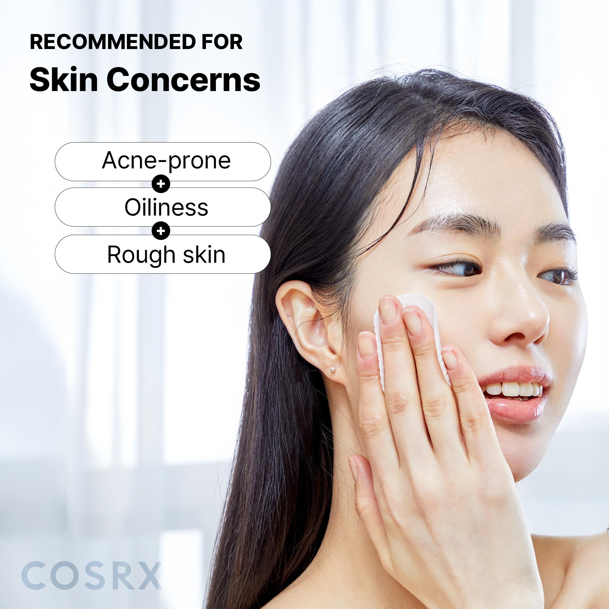 COSRX BHA Toner Pads 1% BHA exfoliates and smooths skin