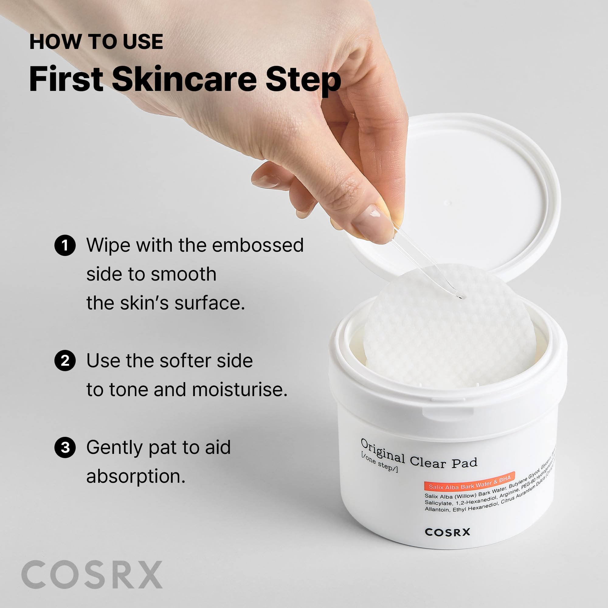 COSRX BHA Toner Pads 70 sheets in a pack for daily use