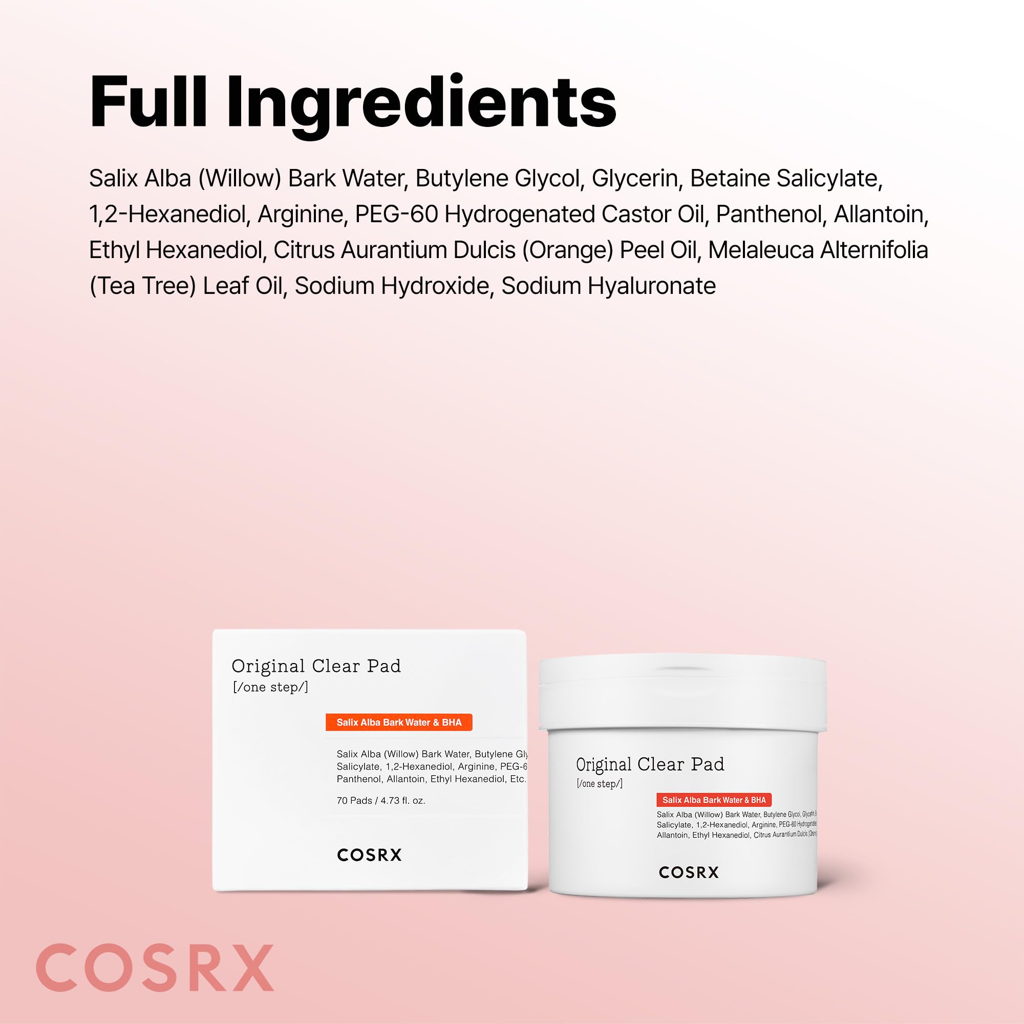COSRX BHA Toner Pads close-up texture showing pad surface