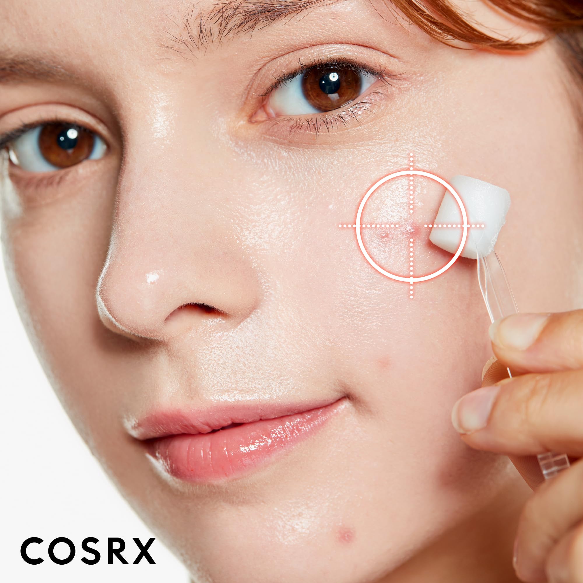 COSRX blemish serum absorbing into skin during spot treatment