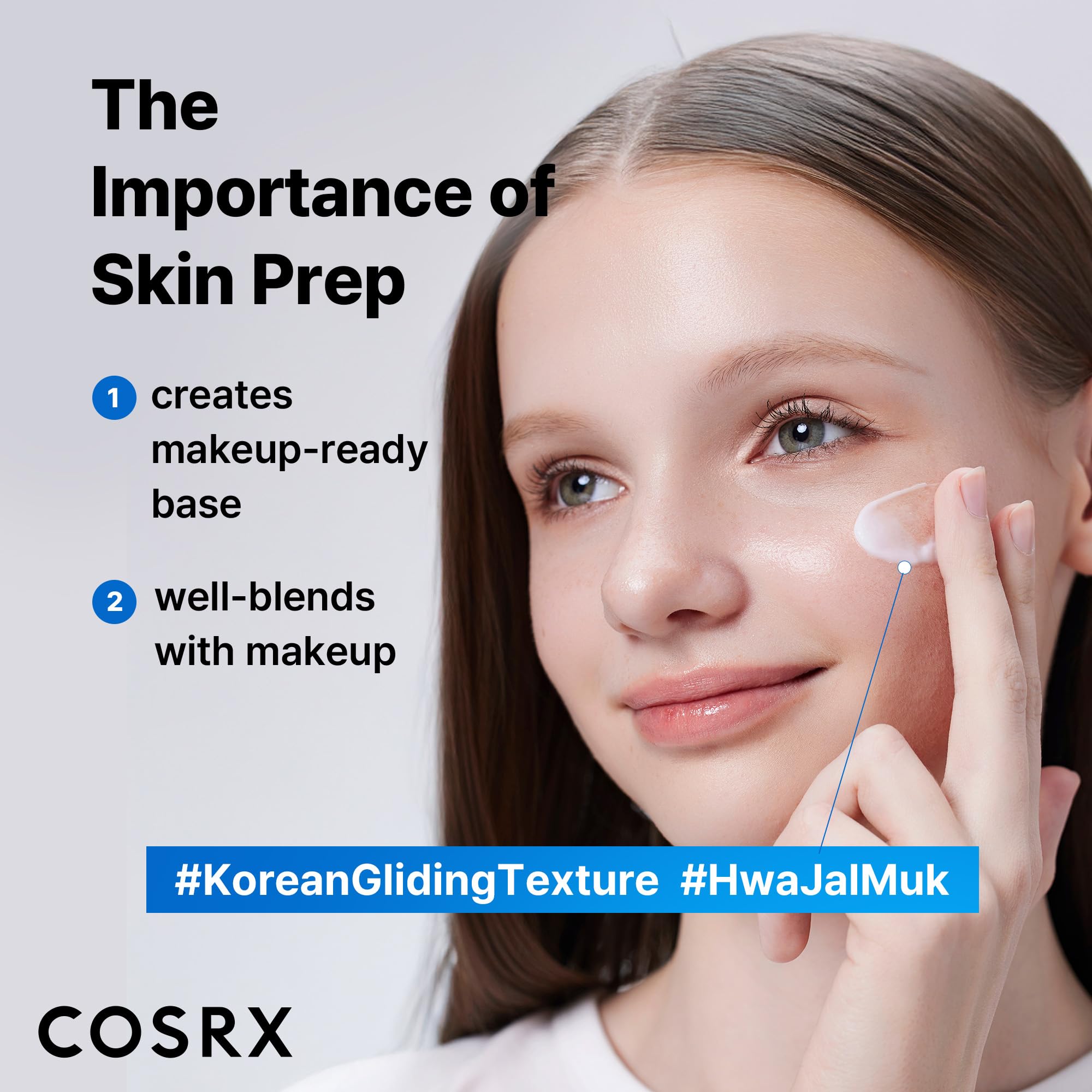 Dermatologist-tested and hypoallergenic logos on COSRX moisturizer packaging