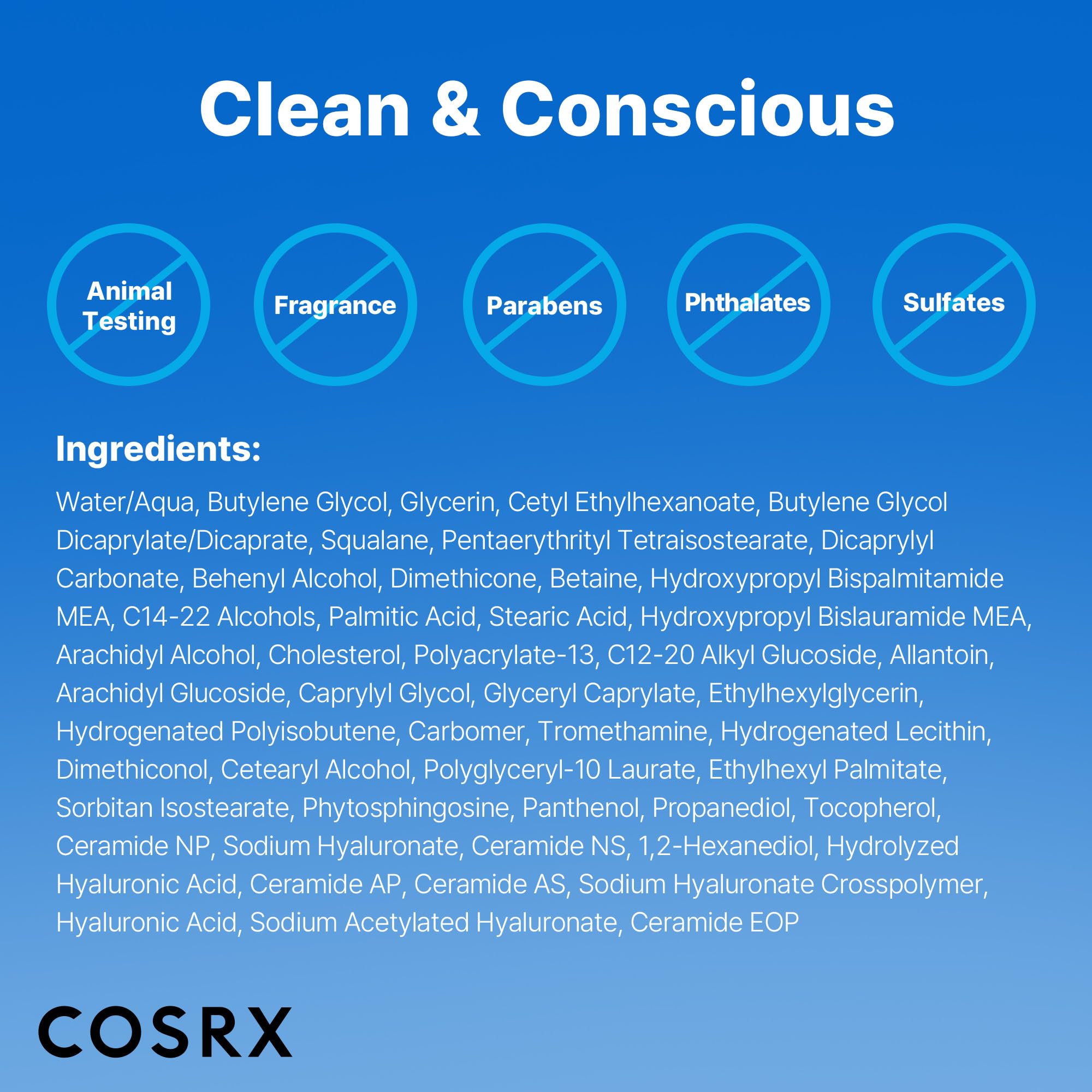Patch test guidance card included with COSRX Ceramide Skin Barrier Moisturizer