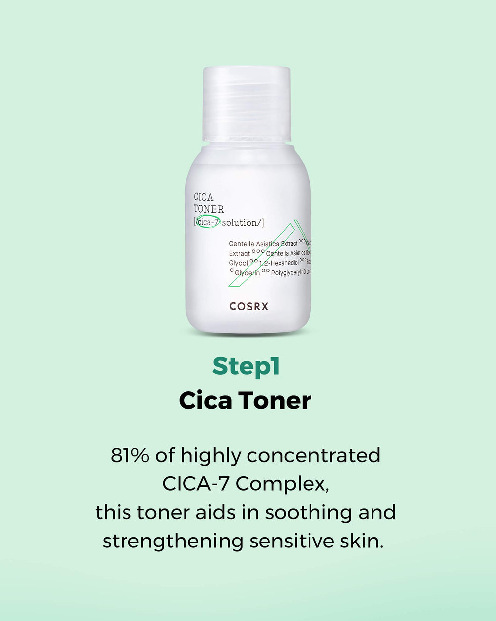 COSRX Cica Relief Kit travel size set for on-the-go skincare
