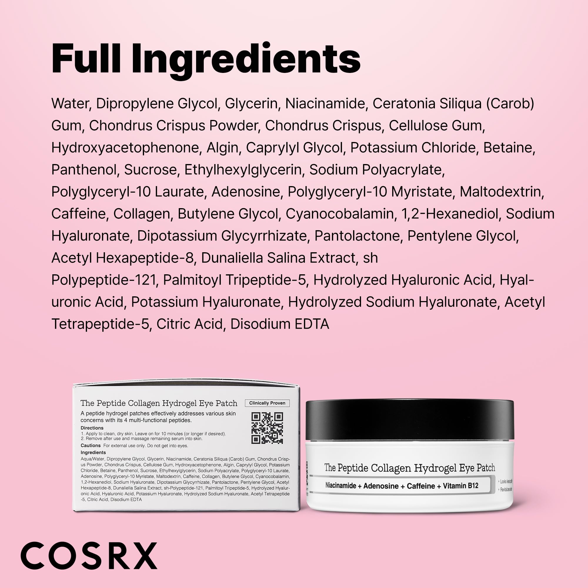 COSRX eye patch texture close-up shows fast absorption of essence