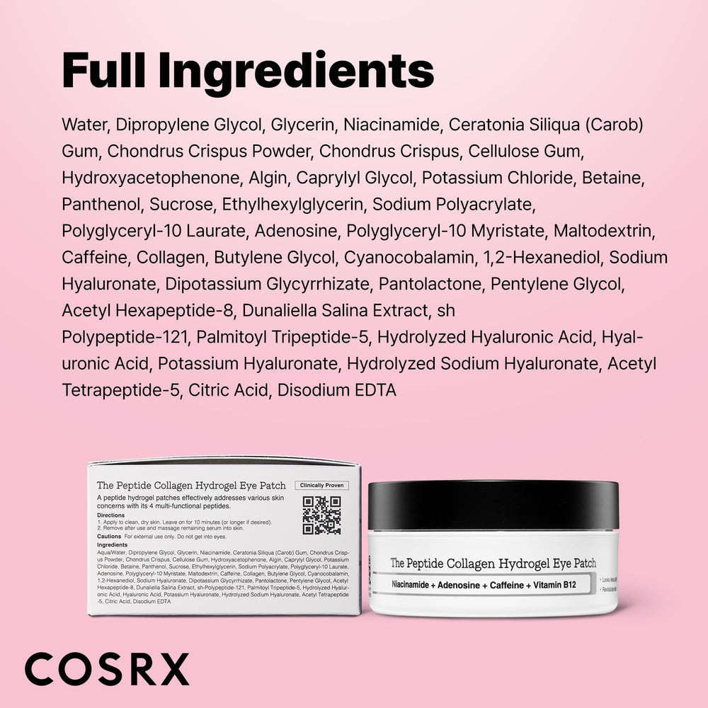 COSRX eye patch texture close-up shows fast absorption of essence