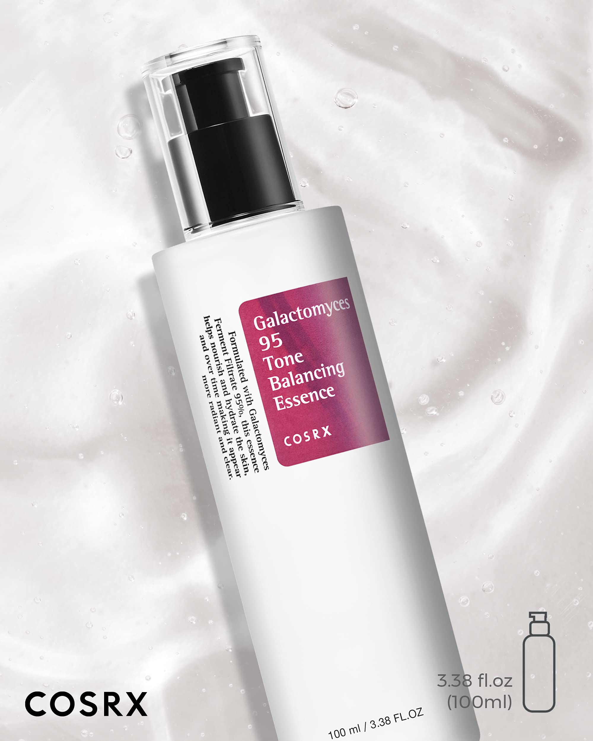 COSRX Galactomyces 95-toner packaging highlights recyclable bottle and clean design.