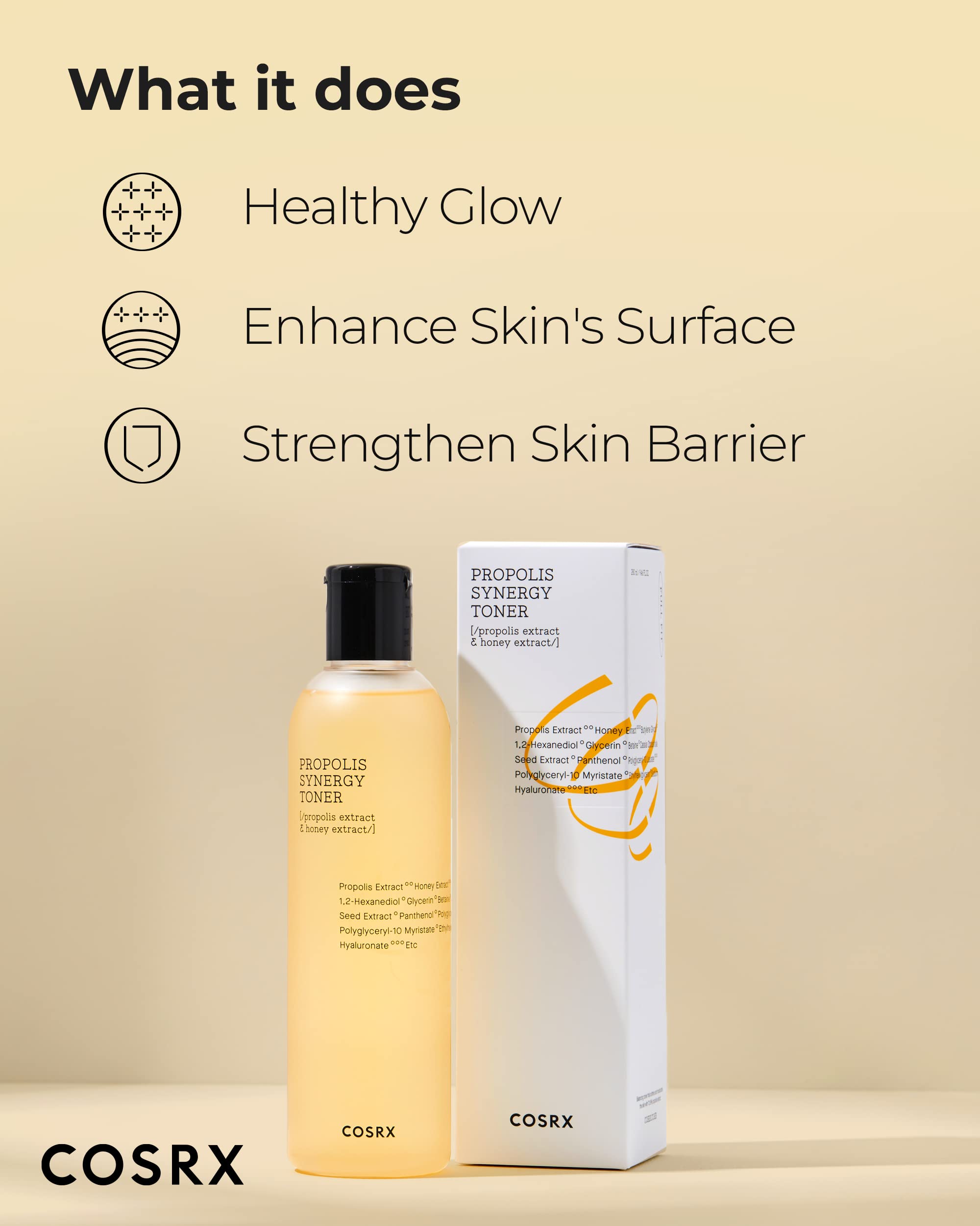Amber honey extract visual hints at rich moisturizing potential.