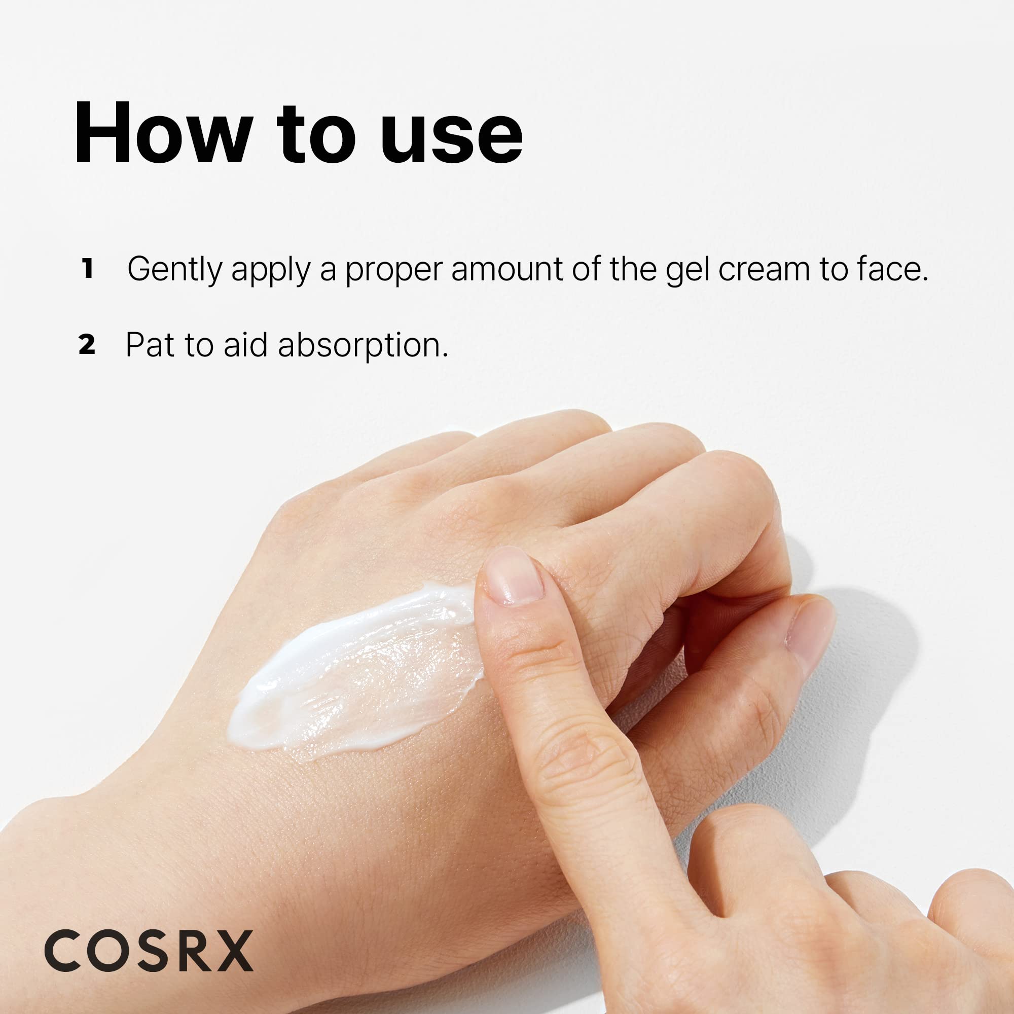 COSRX Hyaluronic Acid Moisturizer on skin shows smooth, hydrated look