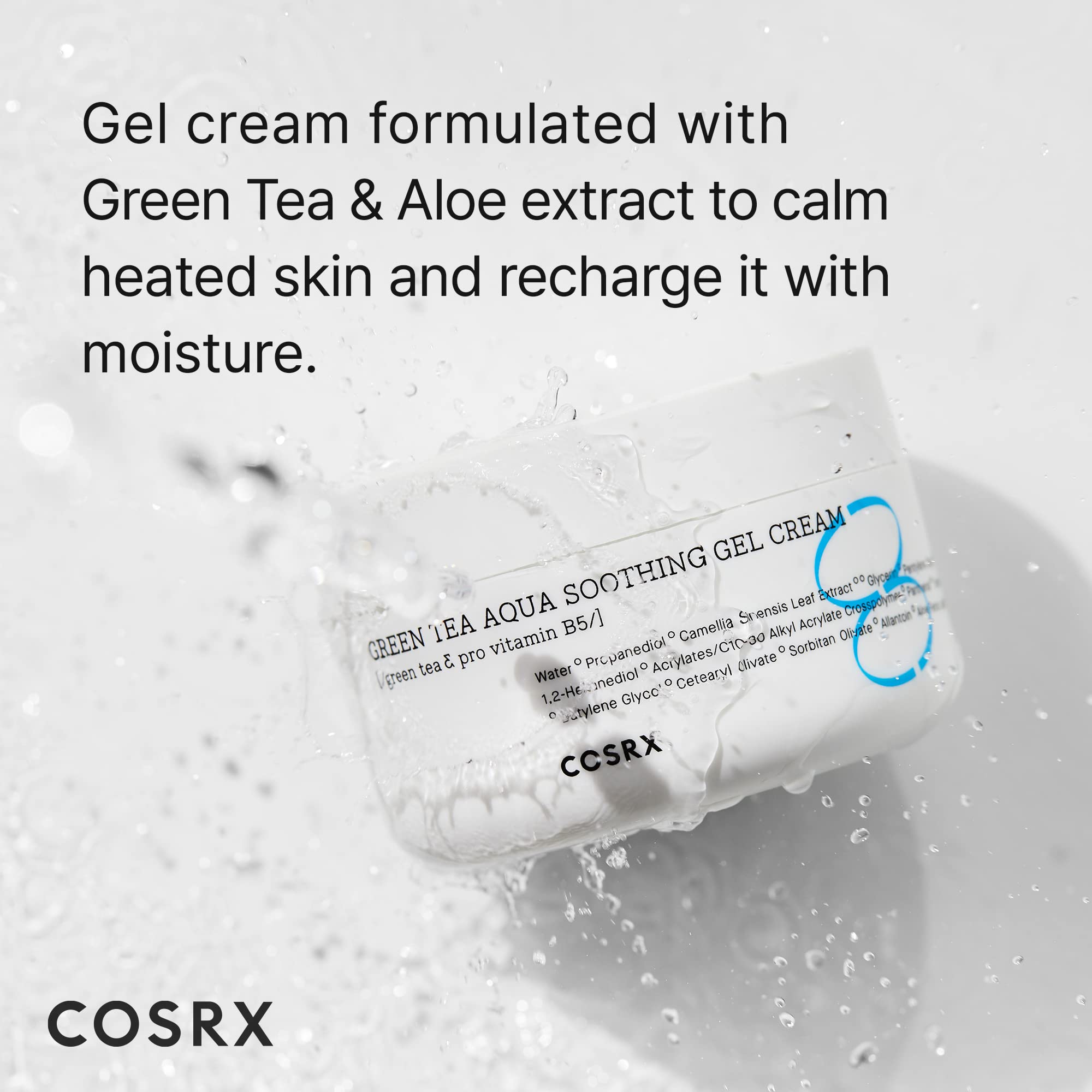 COSRX Hydrium gel-cream application showing fast absorption after toner.