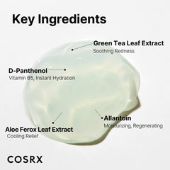 COSRX Hydrium gel-cream texture close-up with light, cooling consistency.