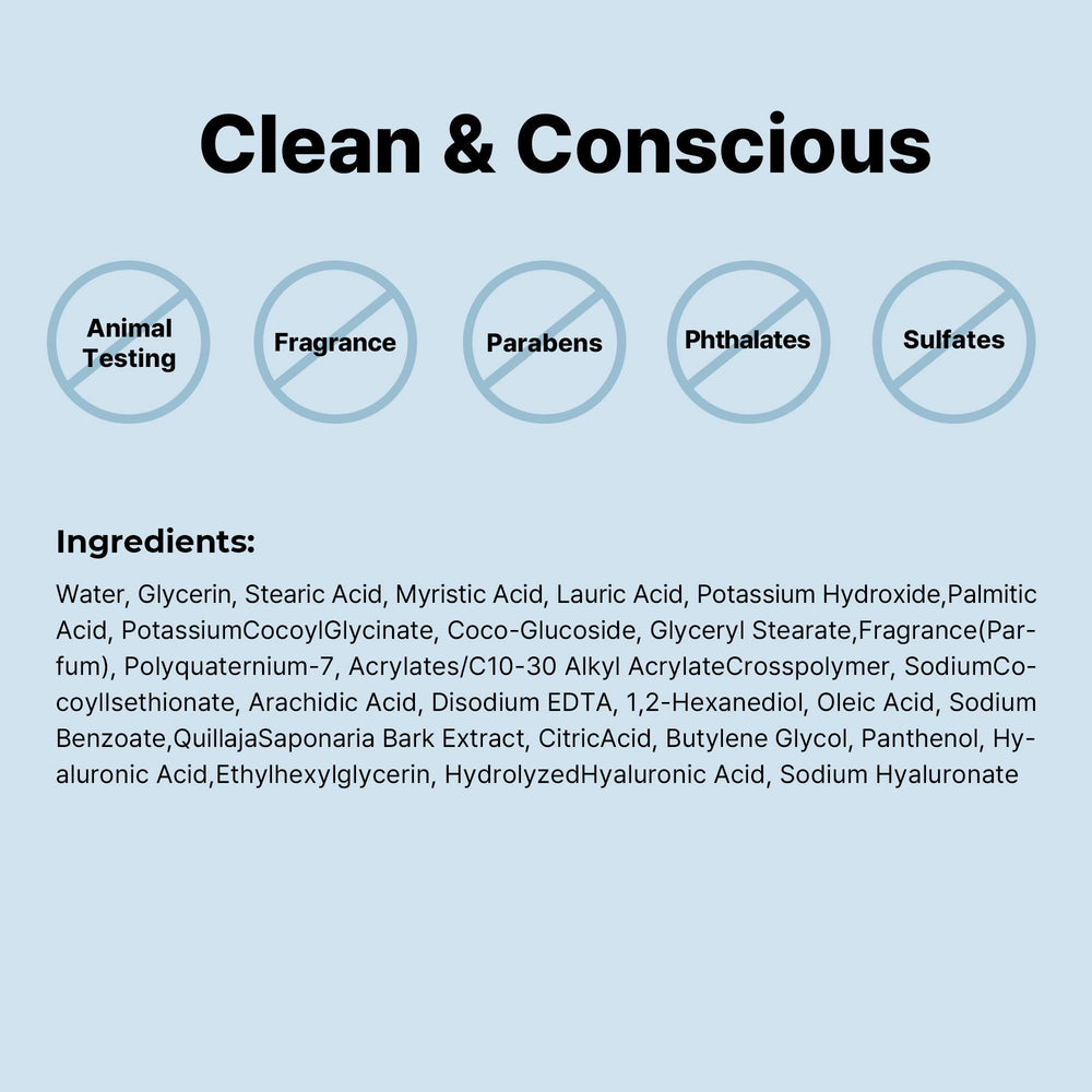 COSRX Hydrium triple hyaluronic cleanser product shot with a clean, hydrated look.