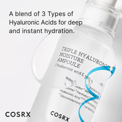 COSRX Hydrium dropper close-up delivering lightweight hydration