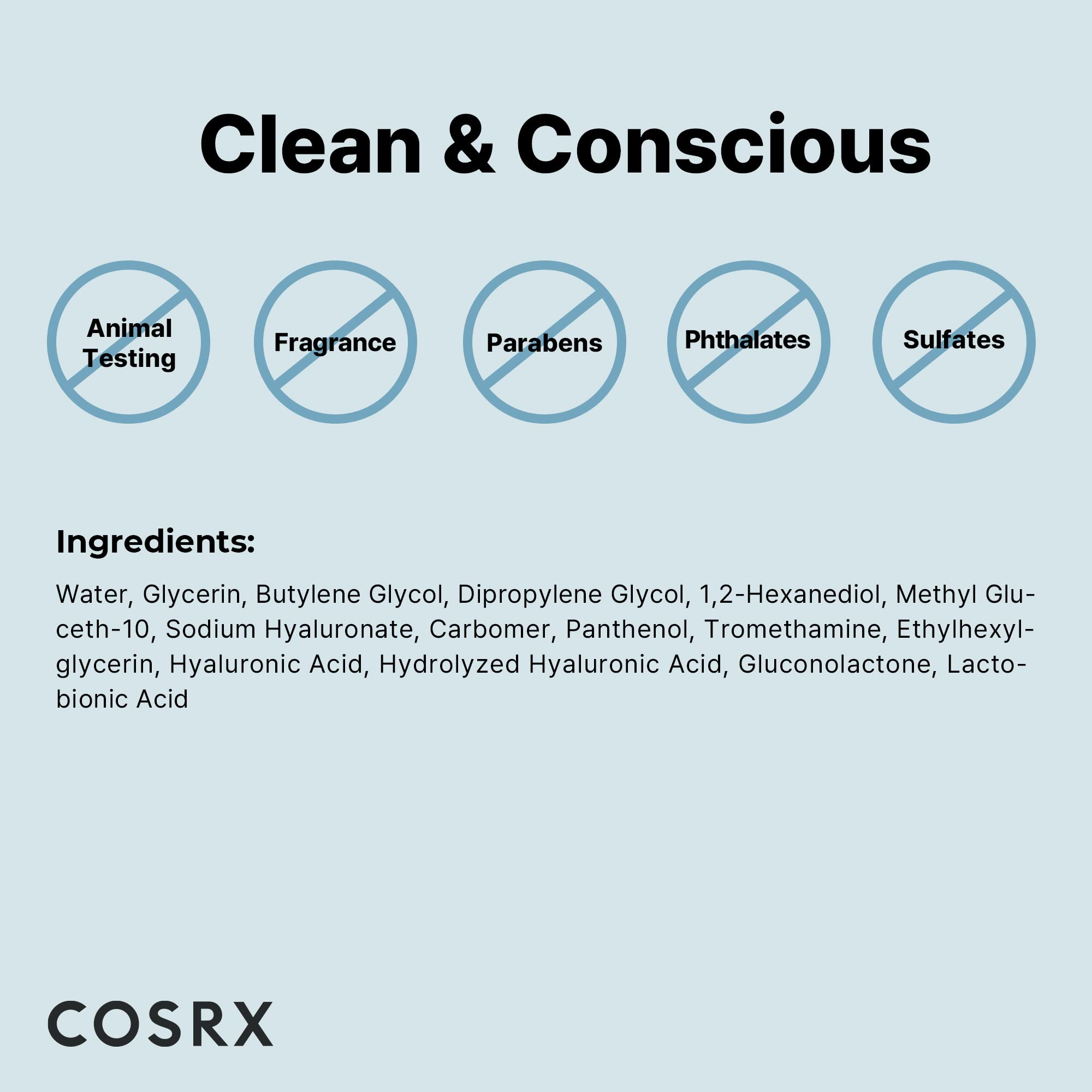 COSRX Hydrium panthenol close-up indicating soothing hydration
