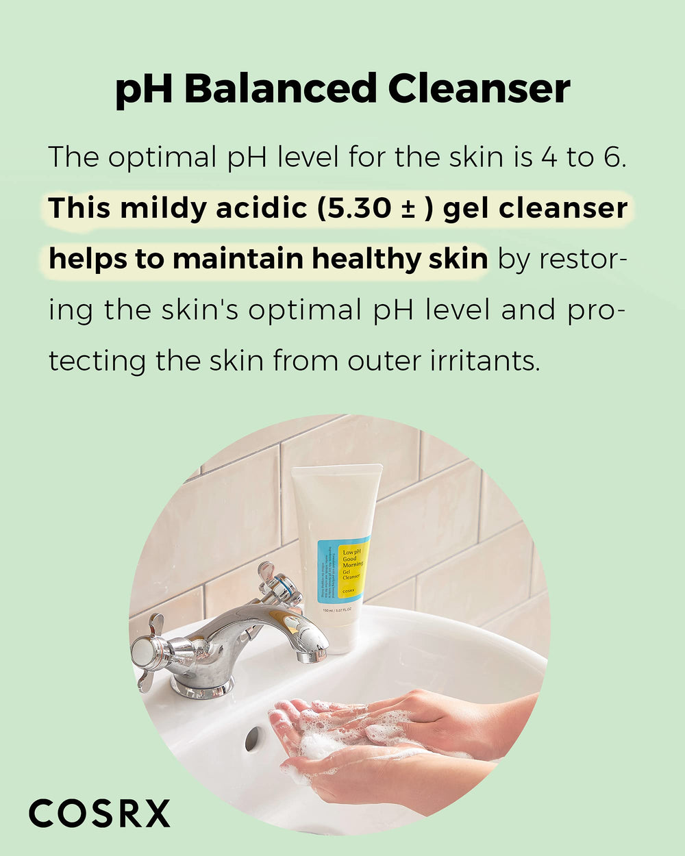 COSRX Low pH Good Morning Gel Cleanser fits into a morning skincare routine for acne-prone skin.