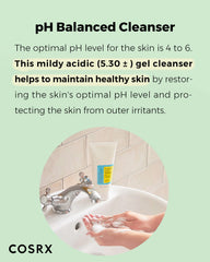 COSRX Low pH Good Morning Gel Cleanser fits into a morning skincare routine for acne-prone skin.