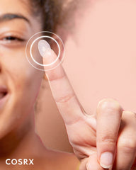 COSRX Master Patch Intensive clear-edge close-up showing seamless, matte blend.