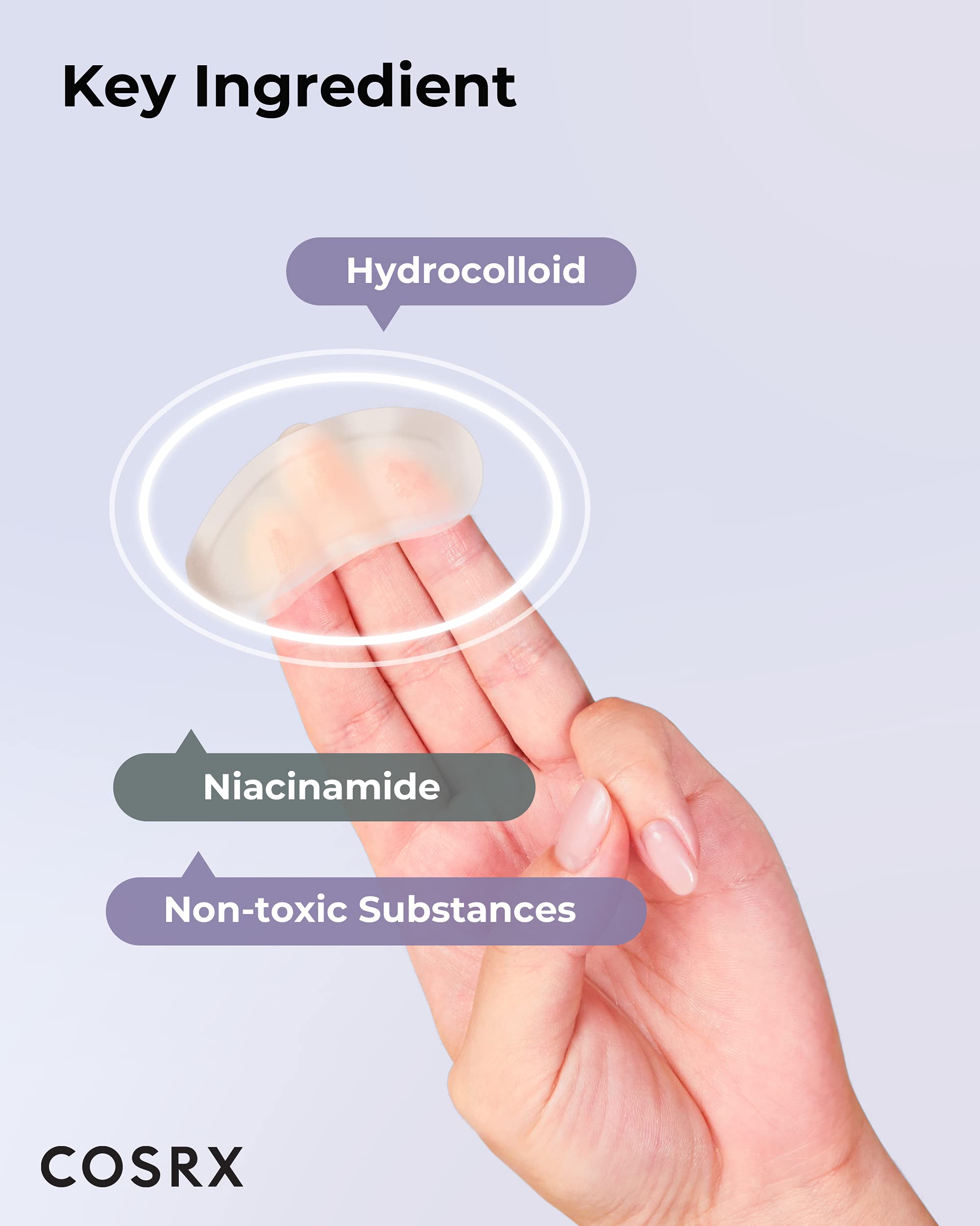 COSRX Master Patch Intensive clear matte edge blends with skin tone
