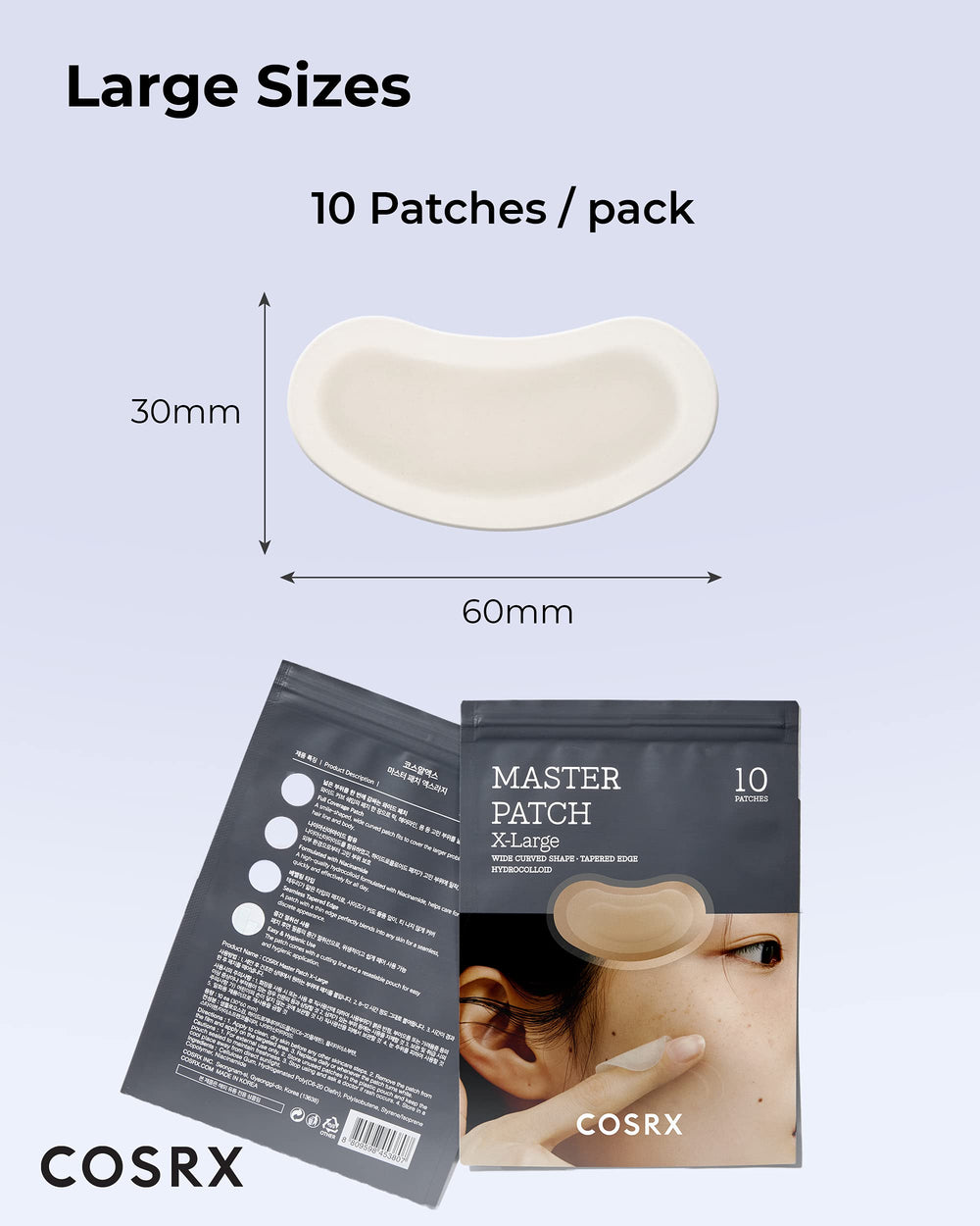 COSRX Master Patch Intensive hydrocolloid layer absorbs impurities beneath patch
