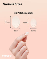 COSRX Master Patch Intensive patch on skin during application.