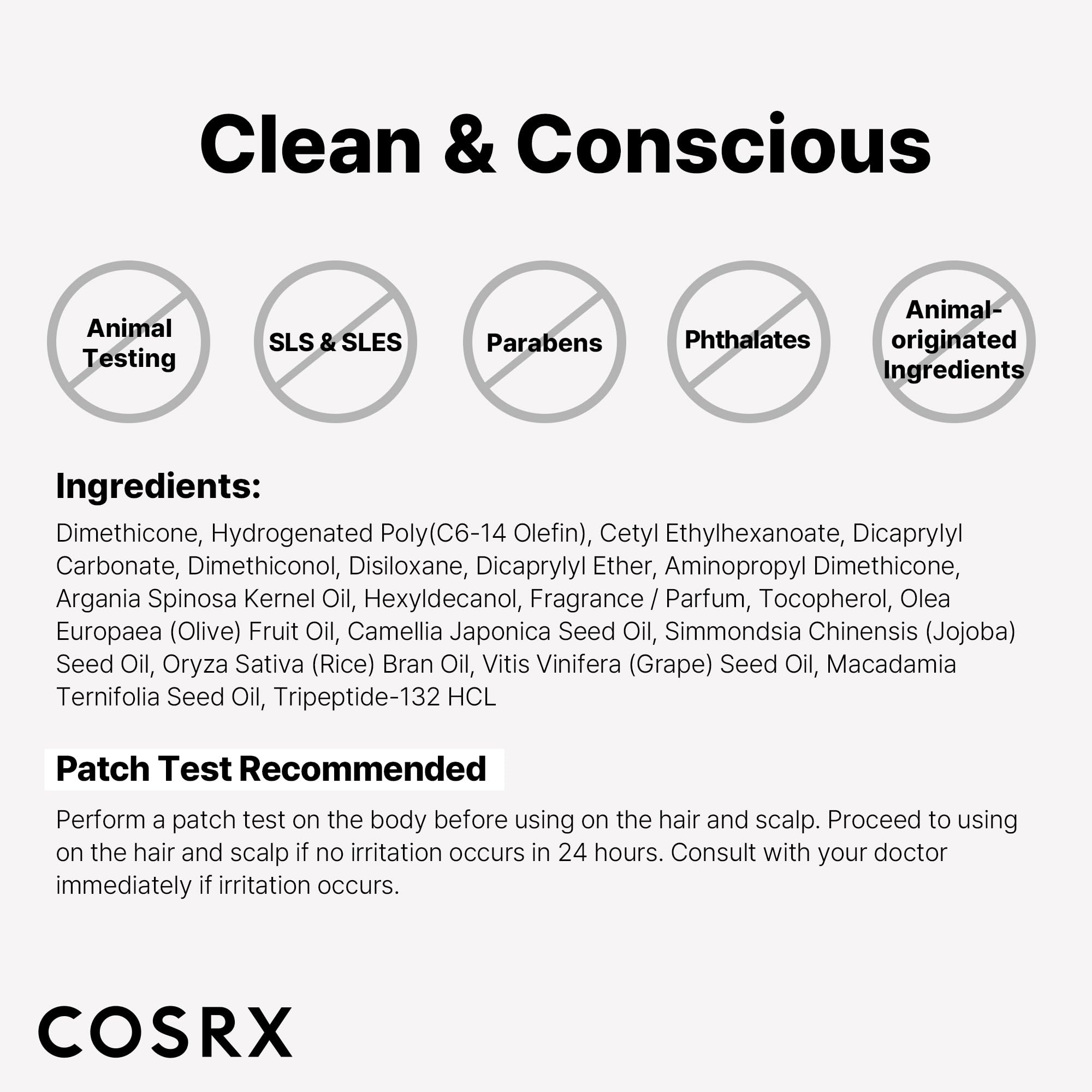 COSRX Peptide-132 Hair Bonding Oil resulting in smoother, softer hair