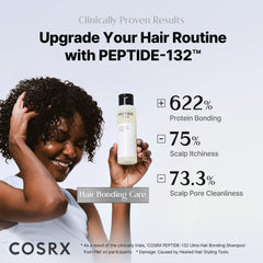 COSRX PEPTIDE-132 Shampoo lather forming into rich foam during wash.