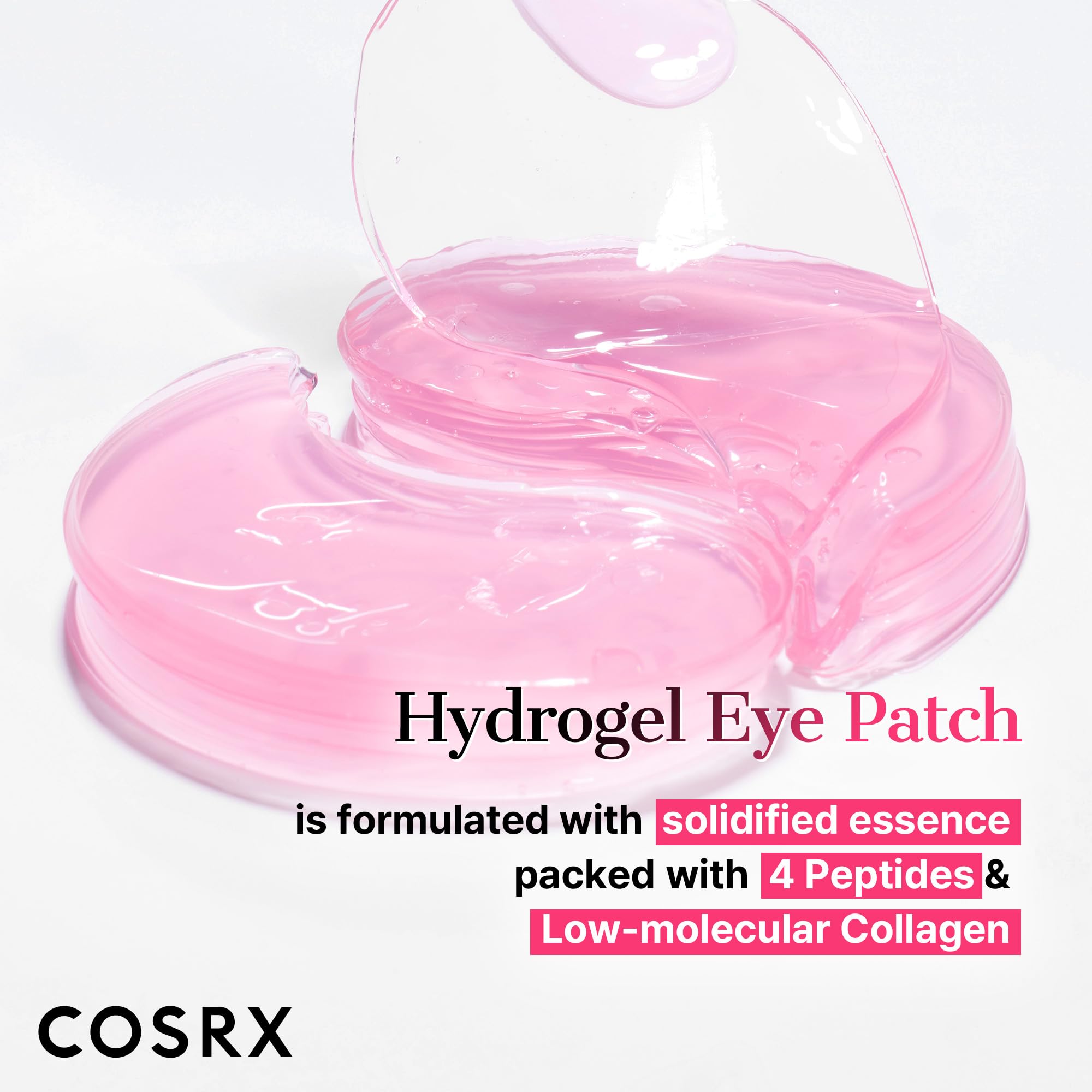 COSRX eye patch close-up texture shows hydrogel softness for under-eye care