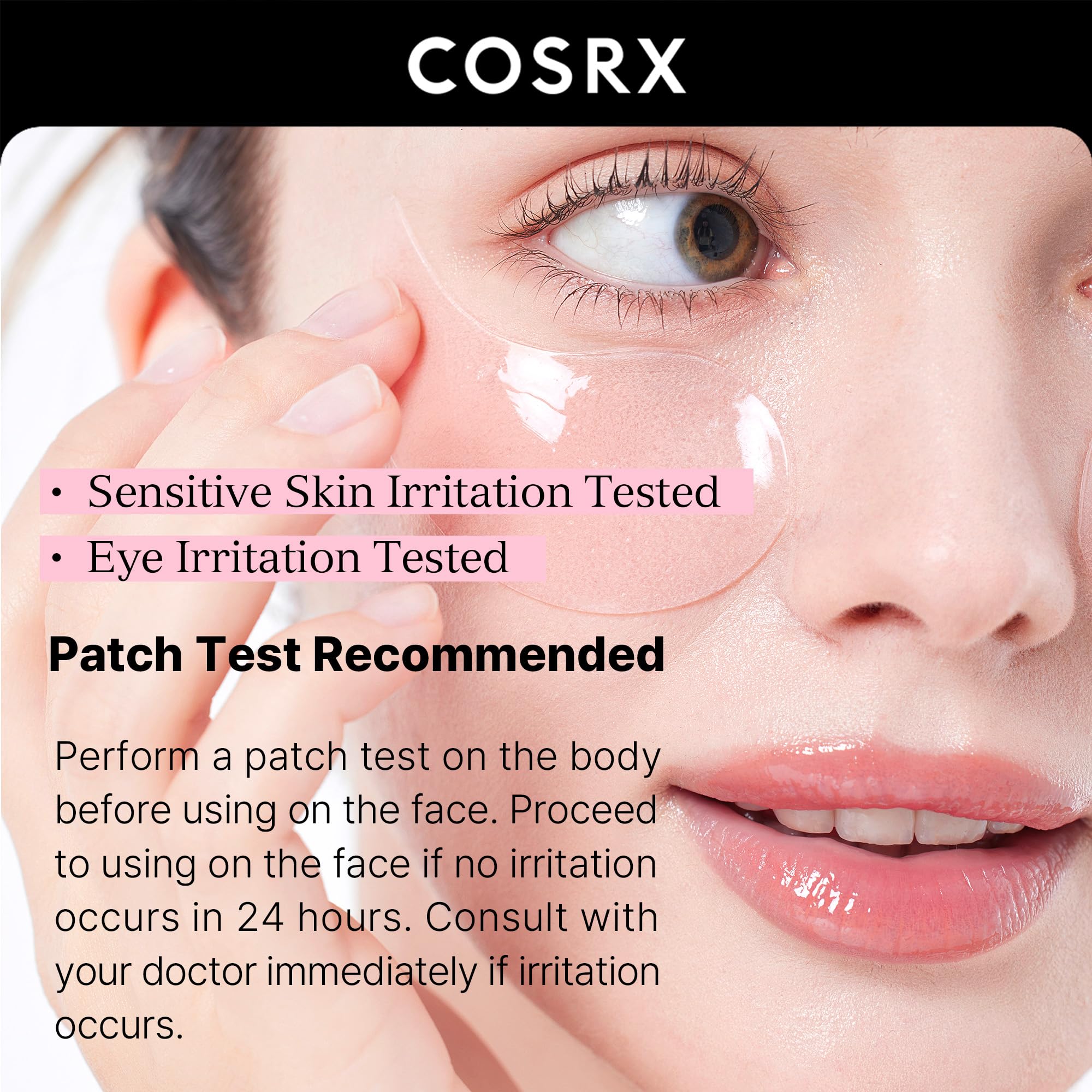 COSRX pink peptides eye patch box ready for daily routine