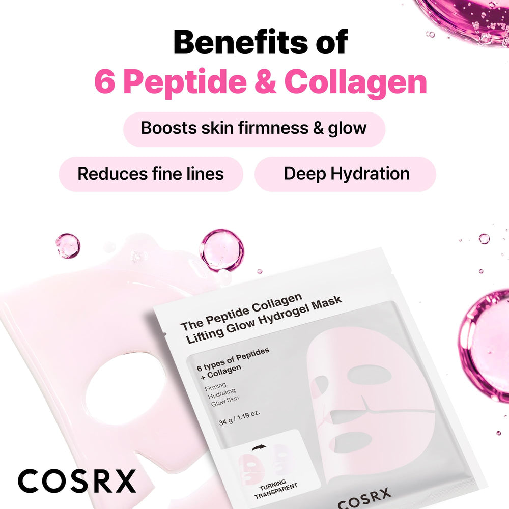 COSRX mask turning transparent as actives absorb for deeper hydration.