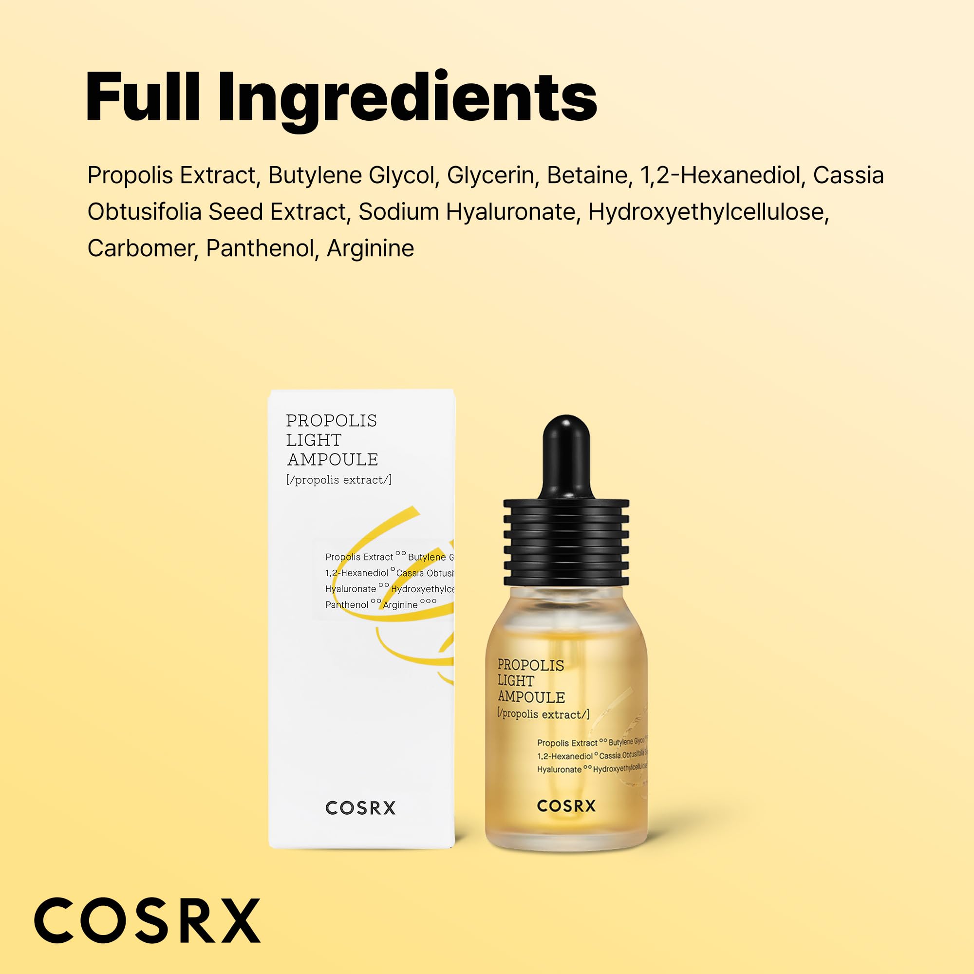 COSRX Propolis Ampoule on a bathroom shelf ready for daily use