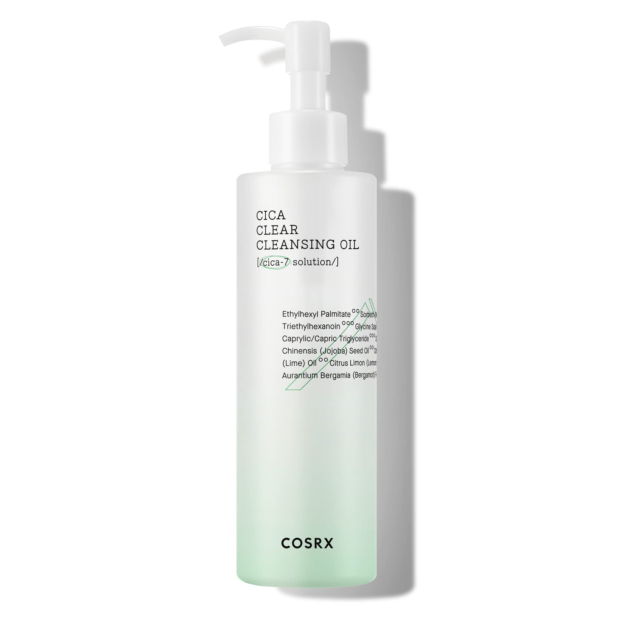 COSRX Pure Fit Cica Cleansing Oil bottle showing gentle makeup removal.
