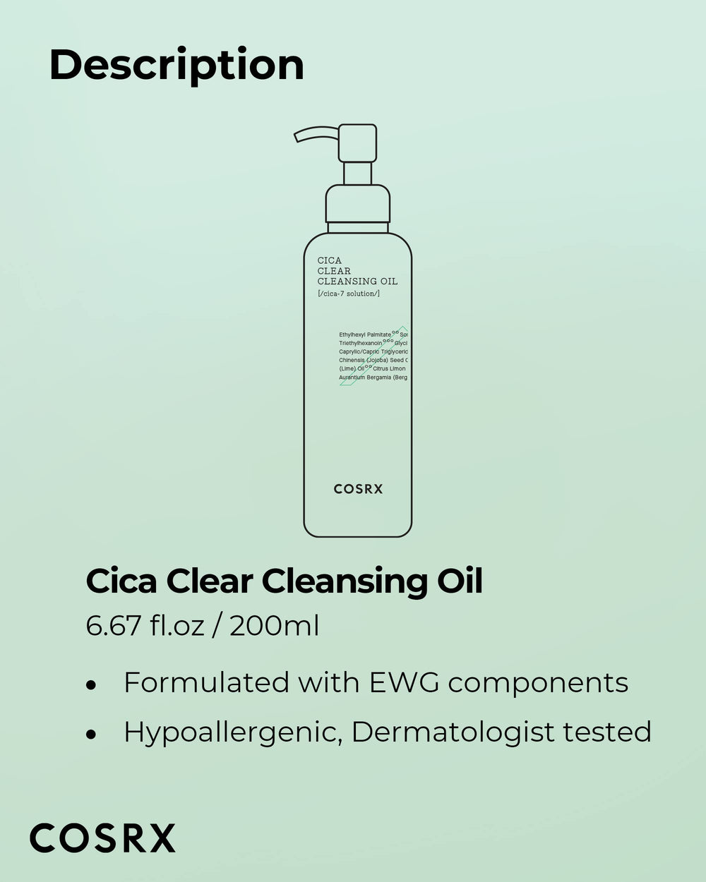 COSRX branding on packaging beside product benefits.