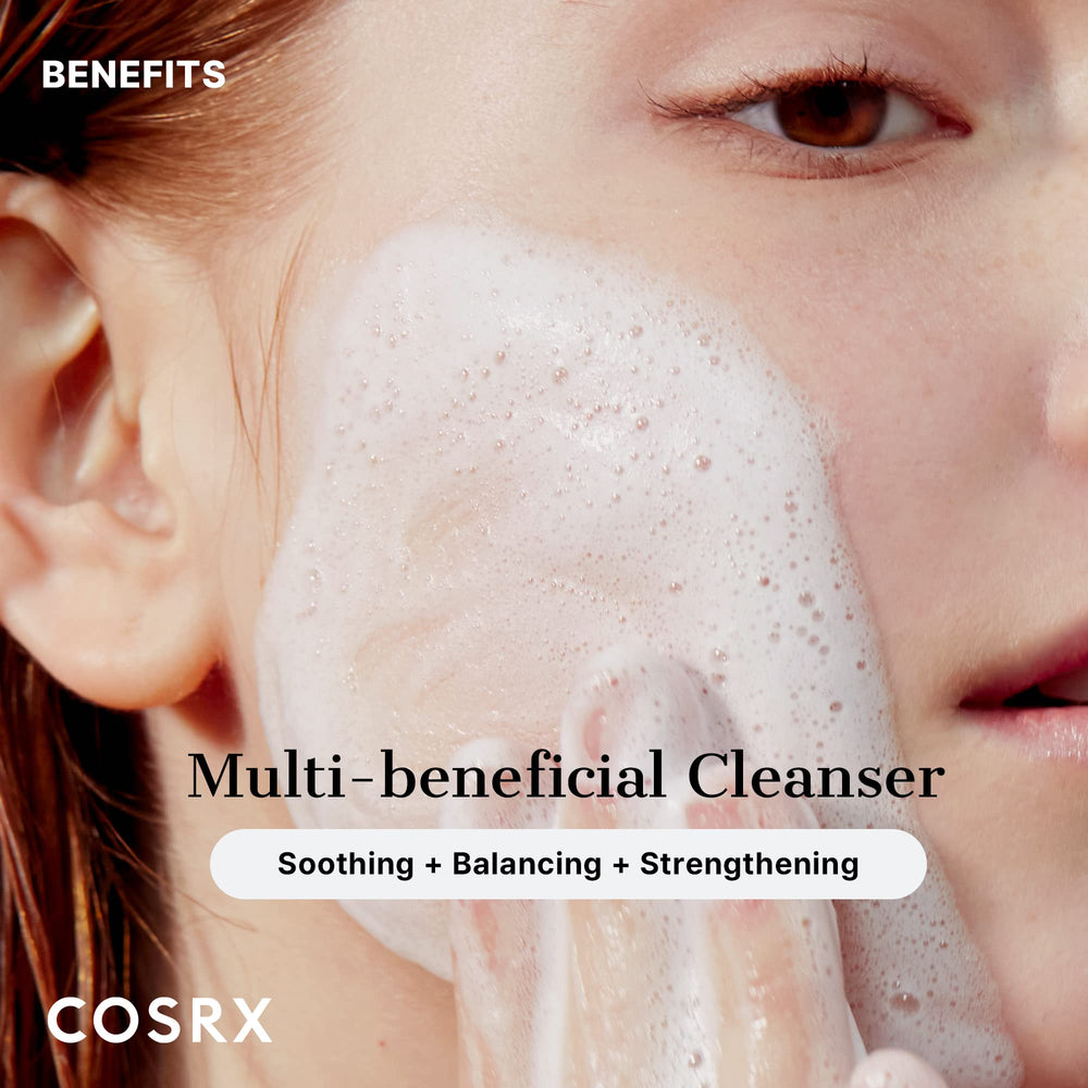 COSRX Pure Fit Cica Creamy Foam Cleanser application scene for oily or sensitive skin