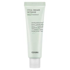 COSRX Pure Fit Cica Intensive Cream jar closeup showing creamy texture for sensitive skin
