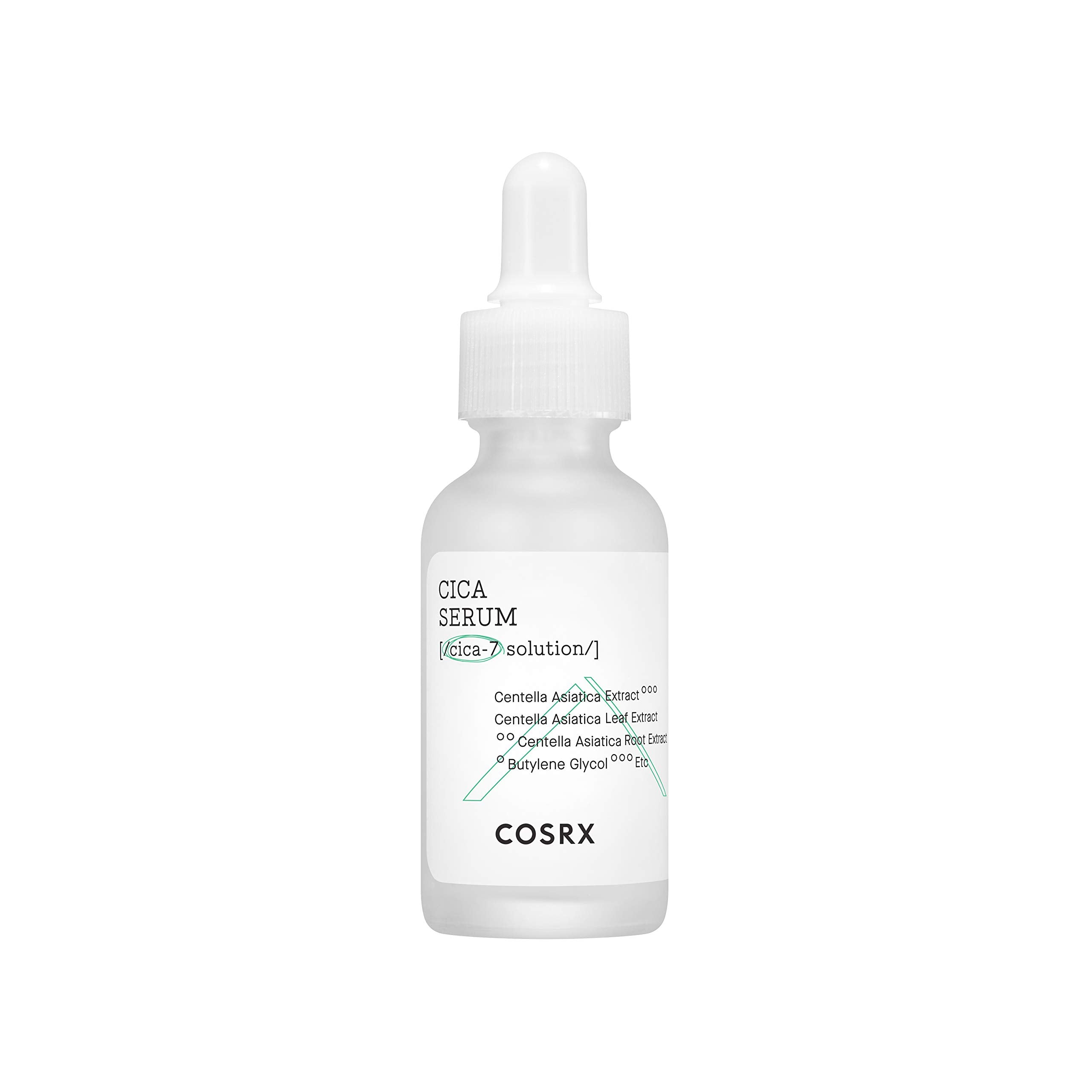 COSRX Pure Fit Cica Serum bottle pour calms irritated skin.