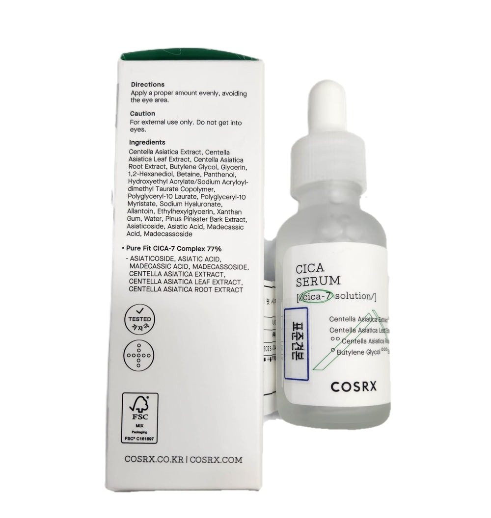 COSRX Pure Fit Cica Serum smooth texture for balanced, hydrated skin.