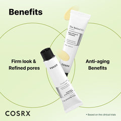 COSRX Retinol 0.1% Cream texture swatch reveals smooth, lightweight formula