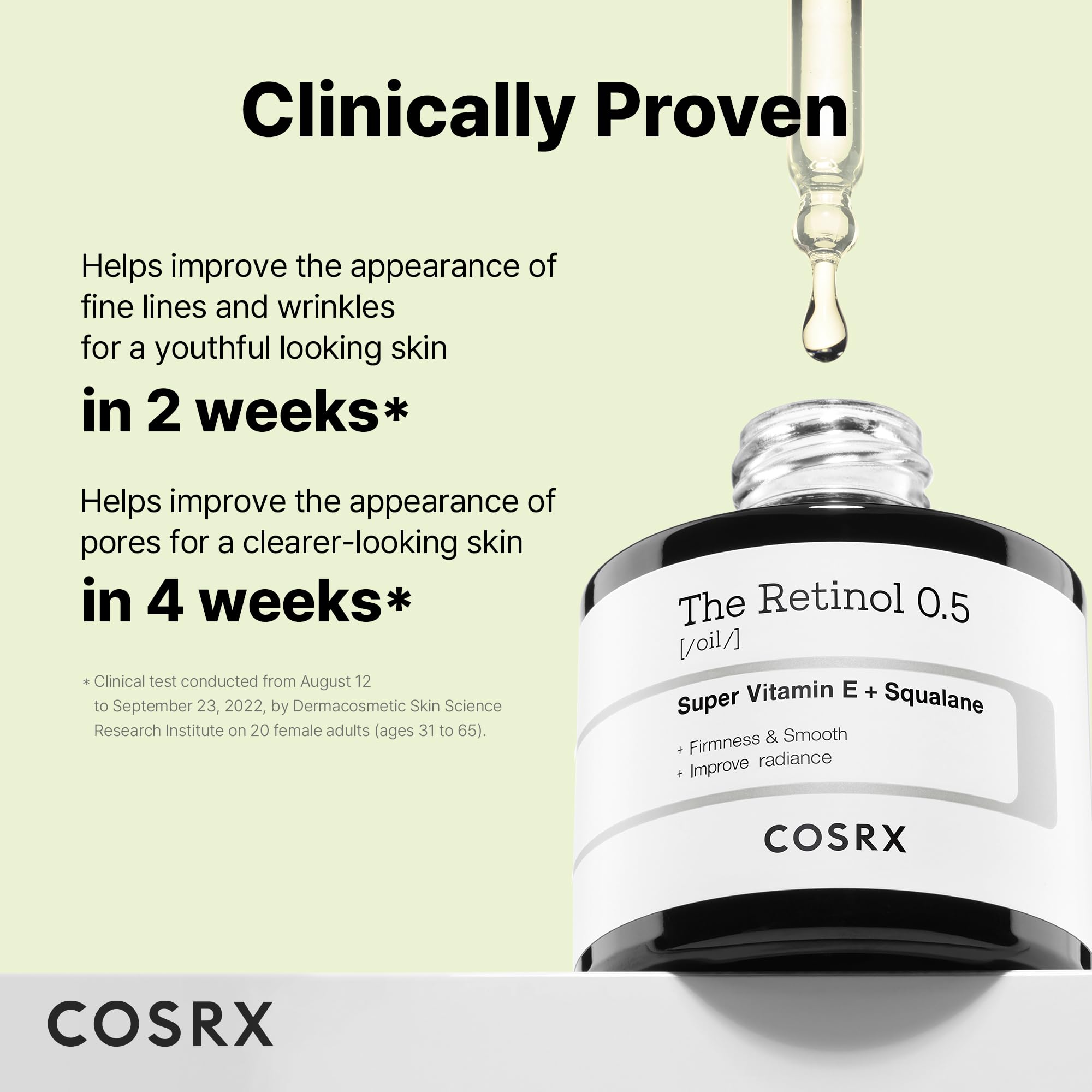 Applying COSRX Retinol 0.5 Oil at night for gentle care