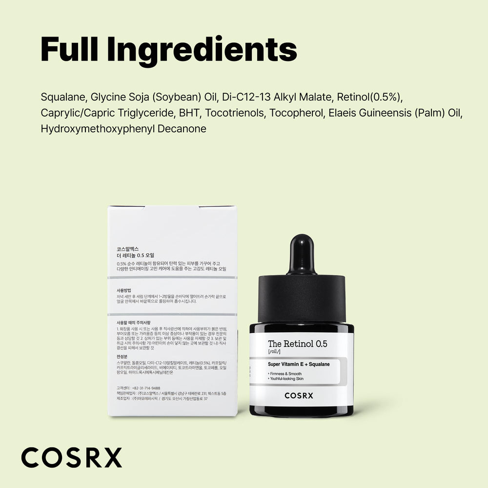 Nighttime routine with COSRX Retinol 0.5 Oil for calm, replenished complexion