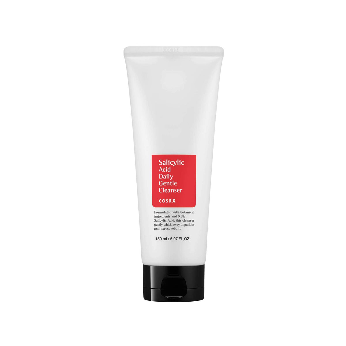 COSRX Salicylic Acid Daily Gentle Cleanser bottle front for gentle daily cleansing on blemish-prone skin.