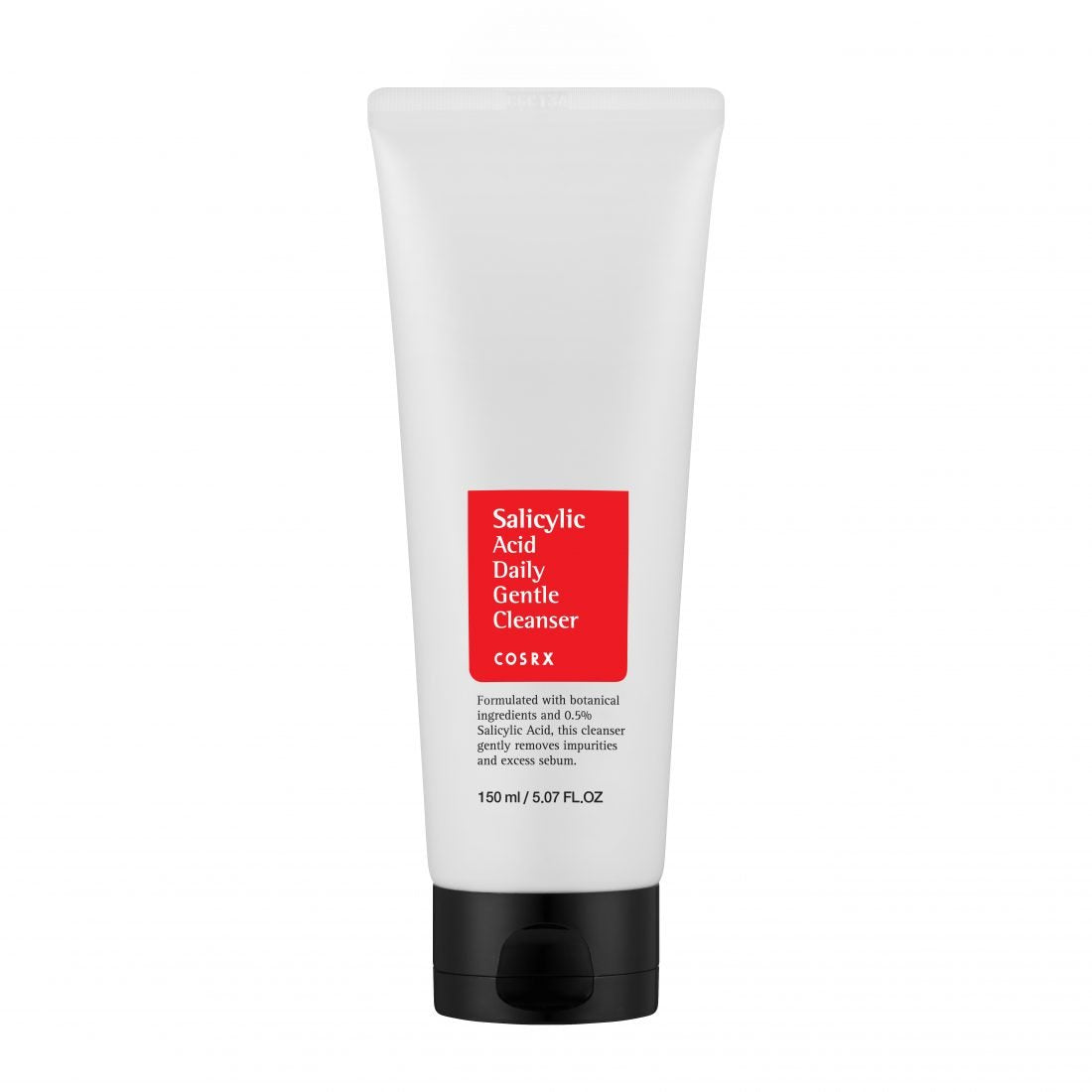 COSRX Salicylic Acid Daily Gentle Cleanser bottle promotes clear skin with a gentle cleanse.